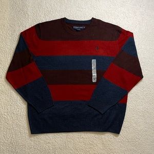 US Polo ASSN Men’s Crew Neck Long Size M Sleeved Rugby Striped Sweater